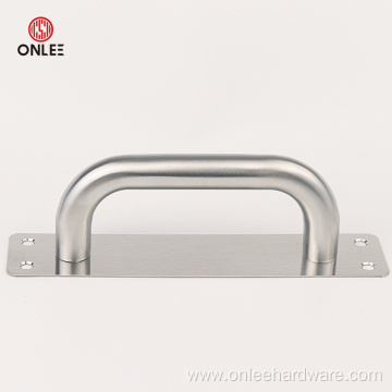 Stainless steel plate big handle with arcuate handle